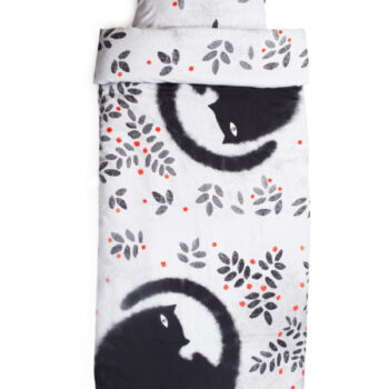 Voodipesukomplekt Mustad kassid