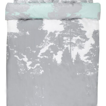 Suur voodipesukomplekt Luiged sinises